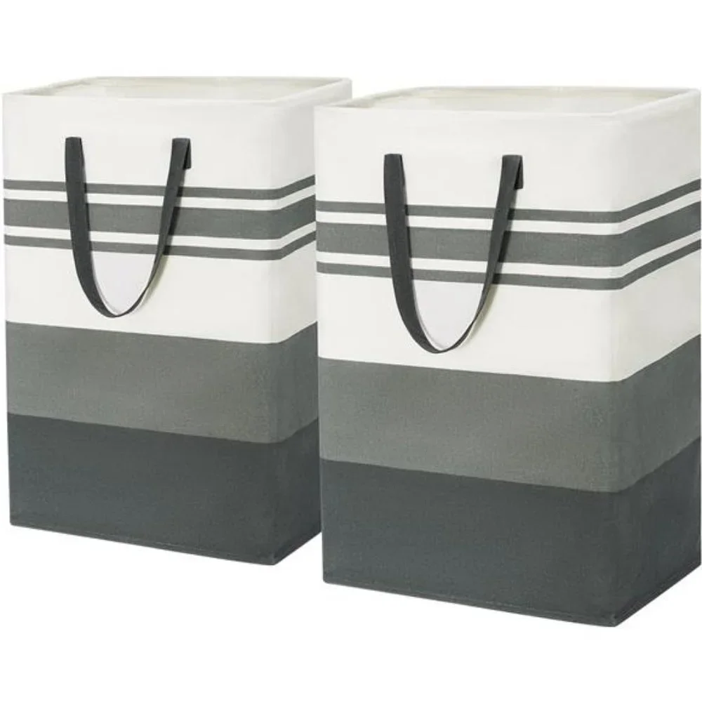 2-Pack 75L Tall Laundry Basket, Clothes Hamper Basket Organizer with Han…